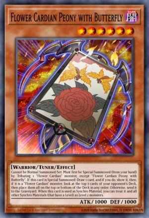Flower Cardian Peony with Butterfly (INOV-EN014)