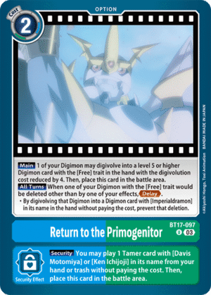 Return to the Primogenitor