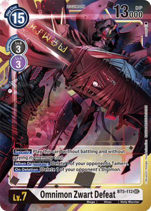 Omnimon Zwart Defeat