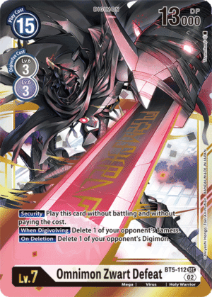 Omnimon Zwart Defeat