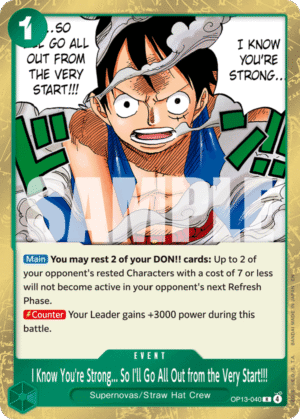 I Know You’re Strong… So I’ll Go All Out from the Very Start!!!