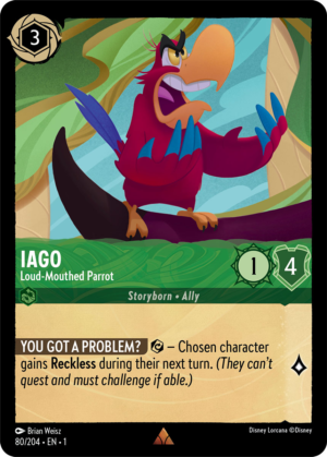 Iago – Loud-Mouthed Parrot