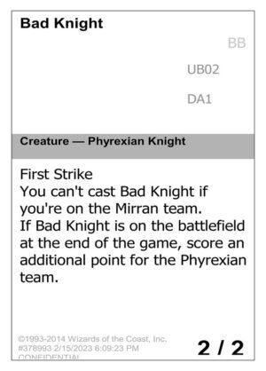 Bad Knight (UNK-UB02a)