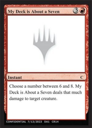 My Deck is About a Seven