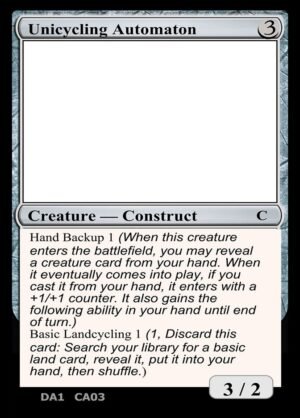 Unicycling Automaton (UNK-CA03)