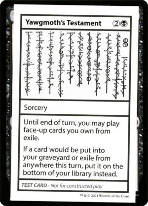 Yawgmoth’s Testament