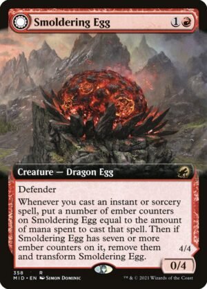 Smoldering Egg // Ashmouth Dragon (MID-358)