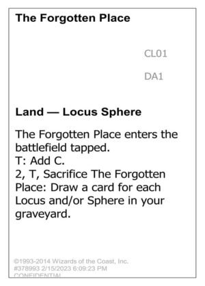 The Forgotten Place (UNK-CL01a)