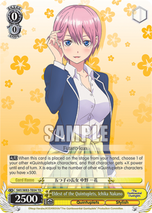 Eldest of the Quintuplets, Ichika Nakano