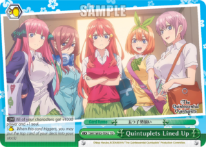 Quintuplets Lined Up