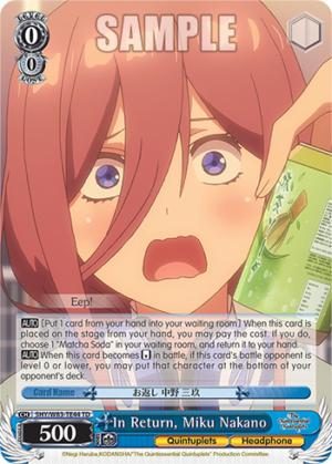 In Return, Miku Nakano