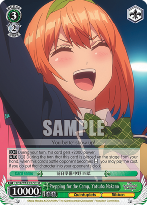 Prepping for the Camp, Yotsuba Nakano