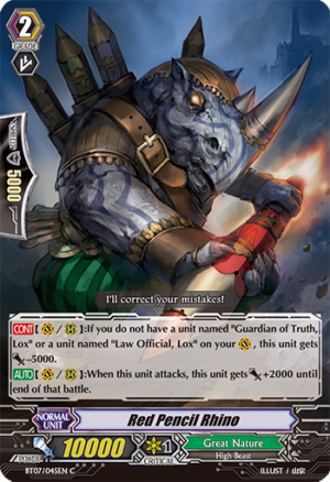 Red Pencil Rhino