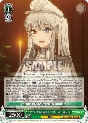 Predetermined Conclusion, Queen