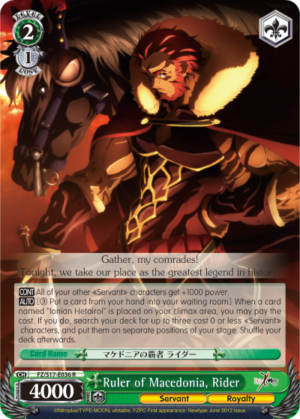 Ruler of Macedonia, Rider
