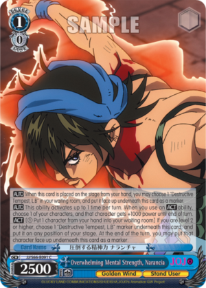 Overwhelming Mental Strength, Narancia
