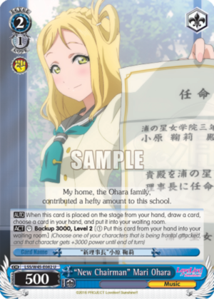 «New Chairman» Mari Ohara
