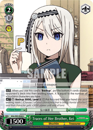 Traces of Her Brother, Kei