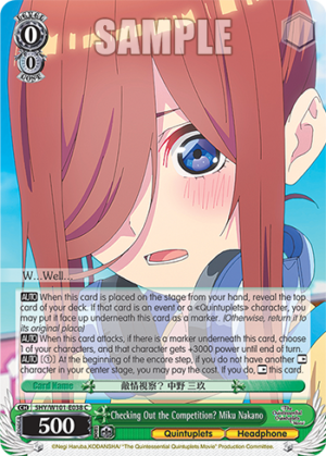 Checking Out the Competition? Miku Nakano