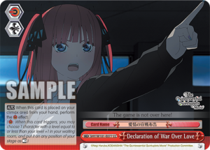 Declaration of War Over Love