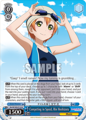 Competing in Speed, Rin Hoshizora