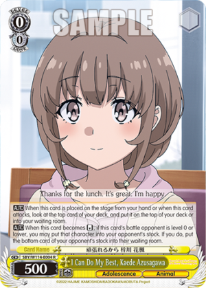 I Can Do My Best, Kaede Azusagawa