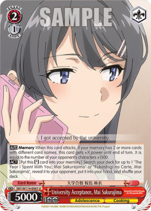University Acceptance, Mai Sakurajima