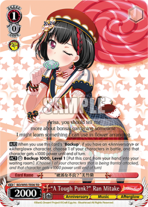 «A Tough Punk?» Ran Mitake