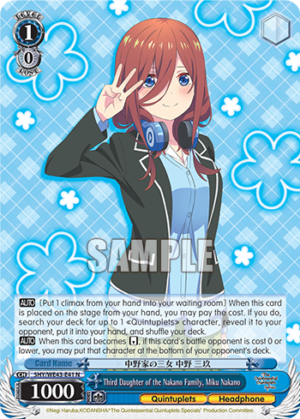 Third Daughter of the Nakano Family, Miku Nakano