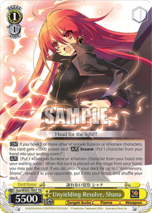 Unyielding Resolve, Shana