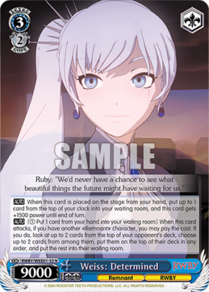 Weiss: Determined