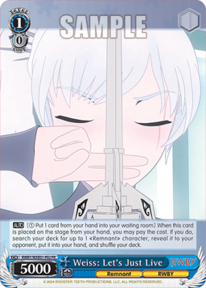Weiss: Let’s Just Live