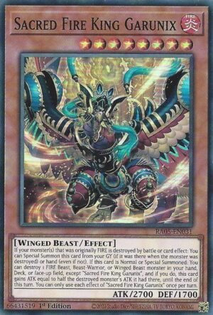 Sacred Fire King Garunix (RA05-EN031)