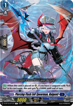 Piercing Flash Evil Spearman, Halgenti Piercing Flash Evil Spearman, Halgenti